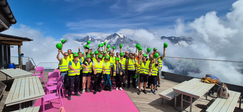 Die Bauhandwerk Gruppe auf dem Schilthorn